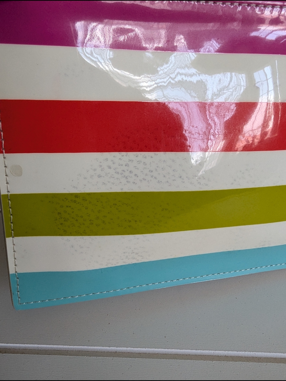 kate spade Striped Patent Pouch - Multi-Color - Picture 3 of 7